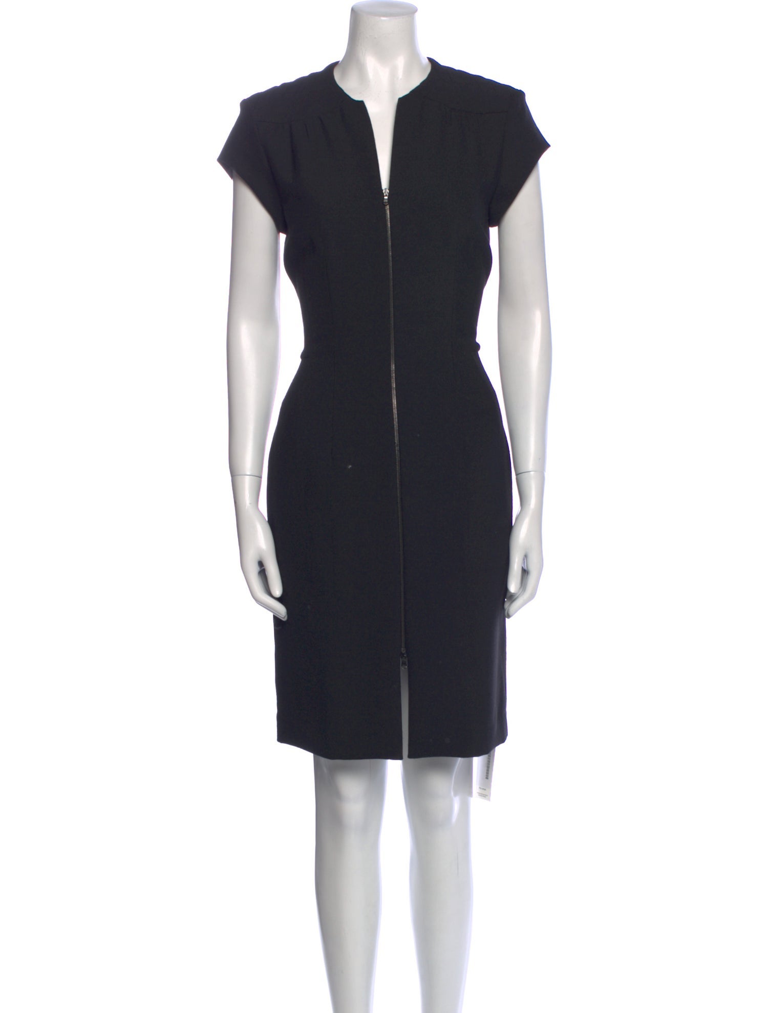 L'Agence V-Neck Knee-Length Dress