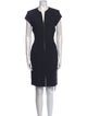 L'Agence V-Neck Knee-Length Dress