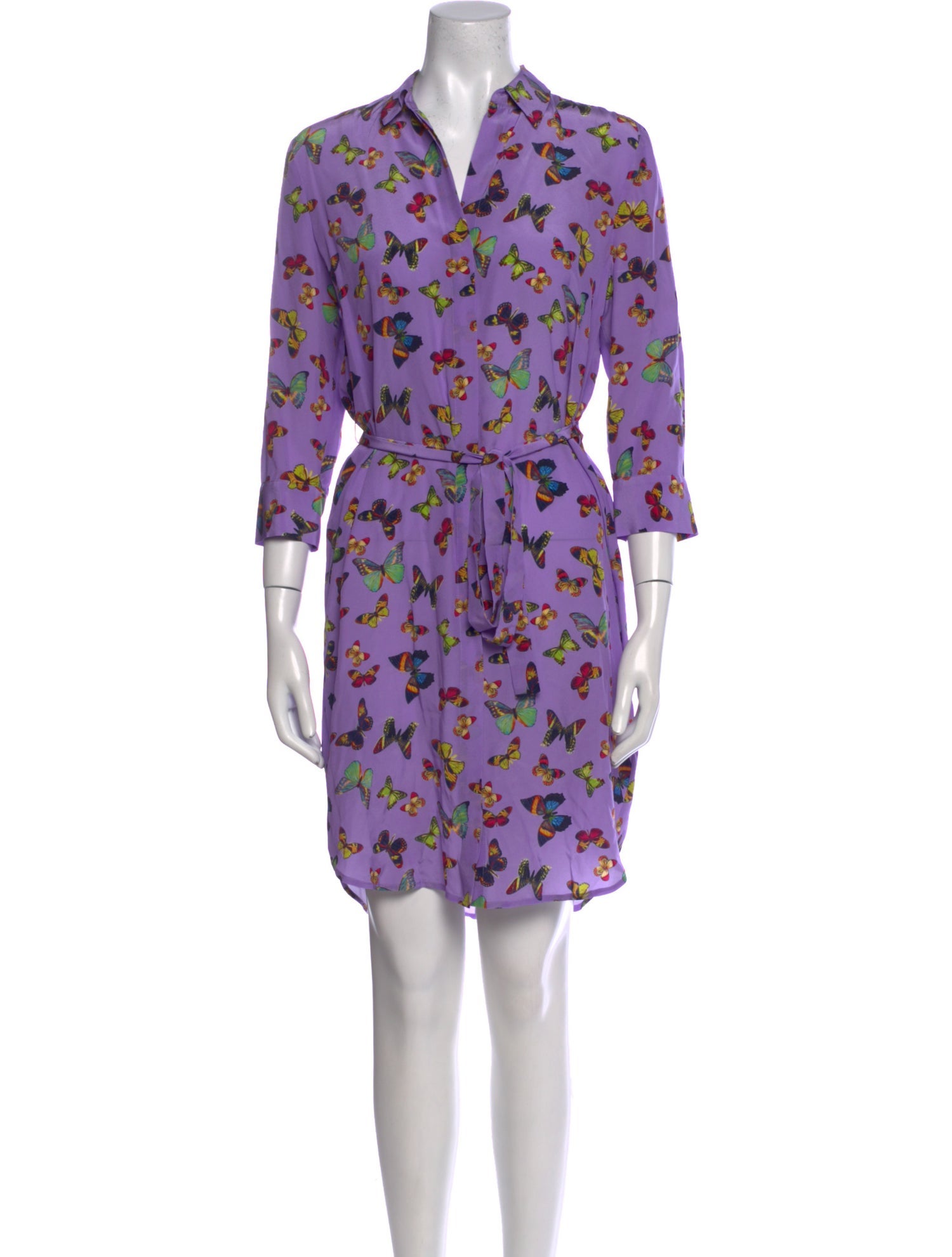 L'Agence Silk Knee-Length Dress