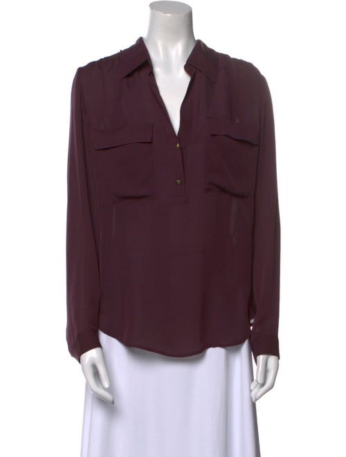 L'Agence Silk V-Neck Blouse