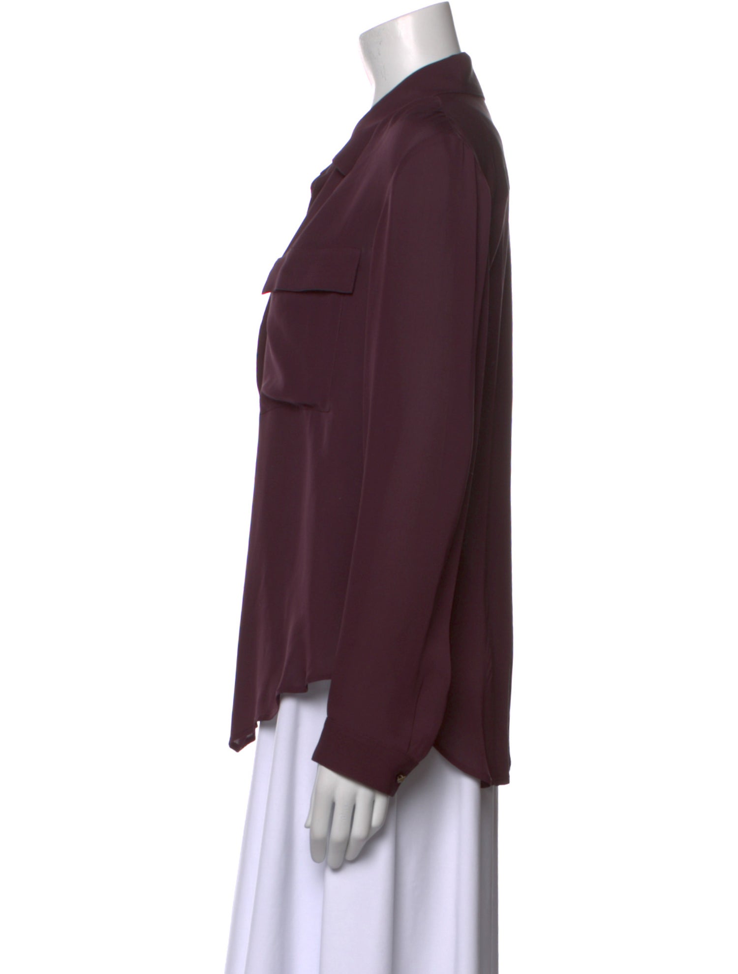 L'Agence Silk V-Neck Blouse