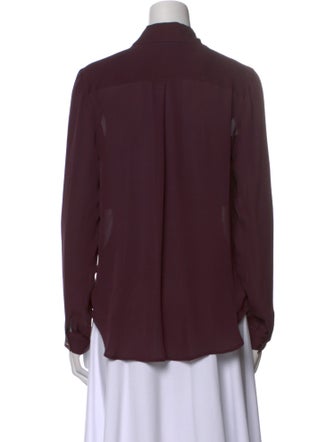 L'Agence Silk V-Neck Blouse