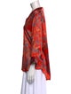 L'Agence Silk Paisley Print Blouse