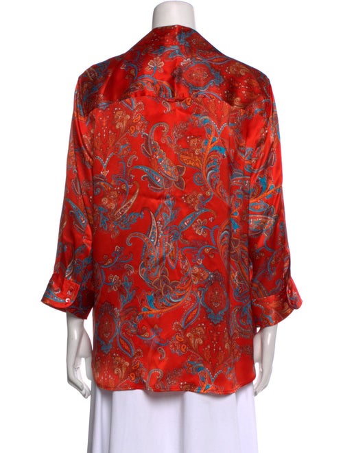 L'Agence Silk Paisley Print Blouse