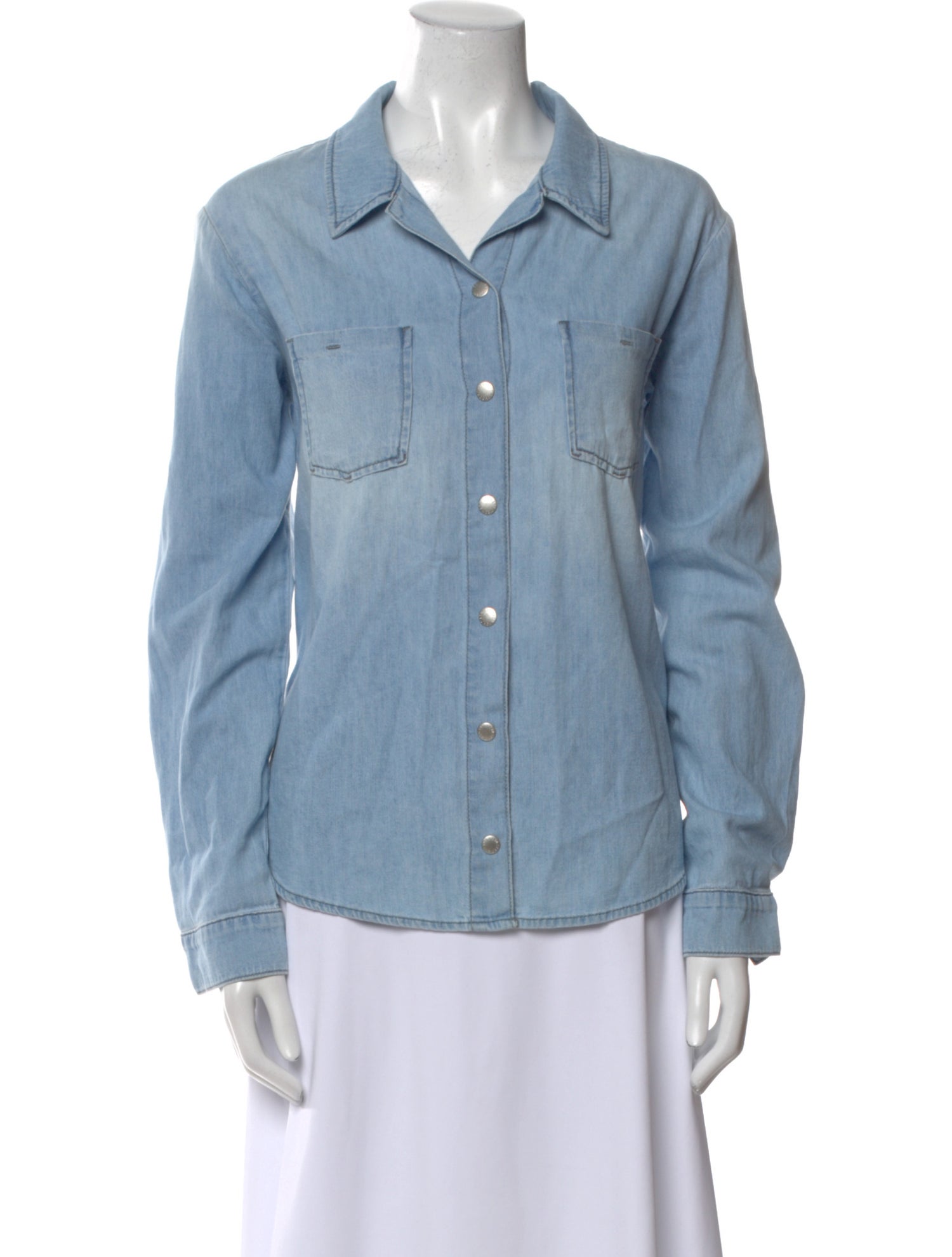 L'Agence Long Sleeve Button-Up Top