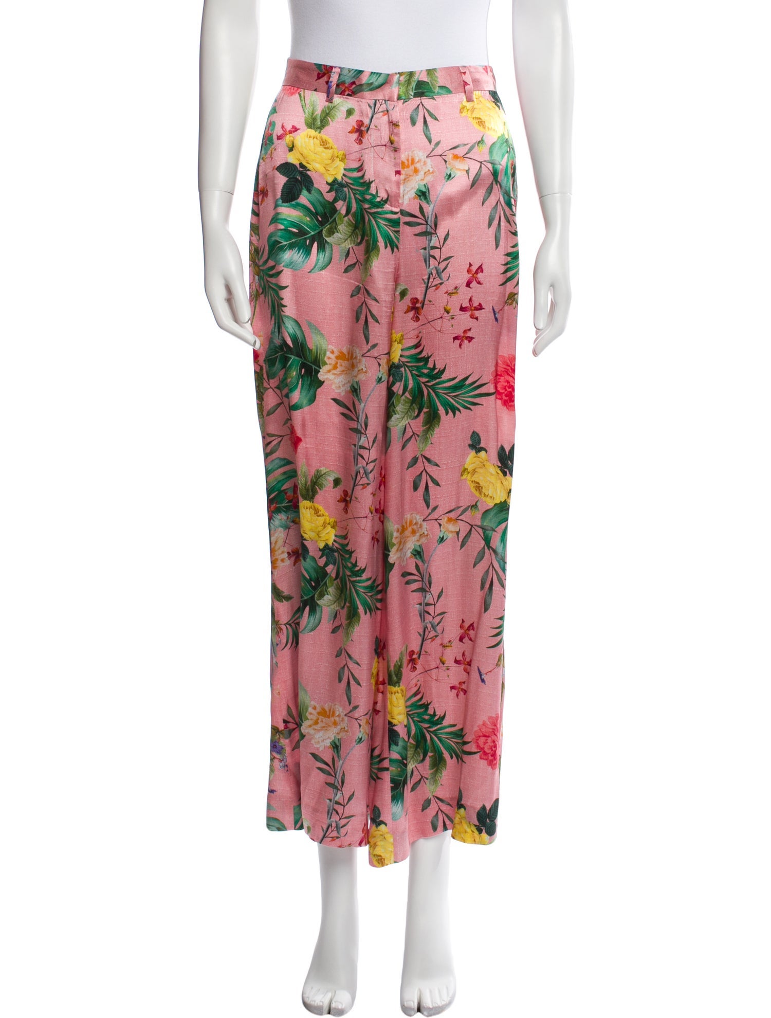 L'Agence Silk Wide Leg Pants