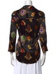 L'Agence Silk Printed Button-Up Top