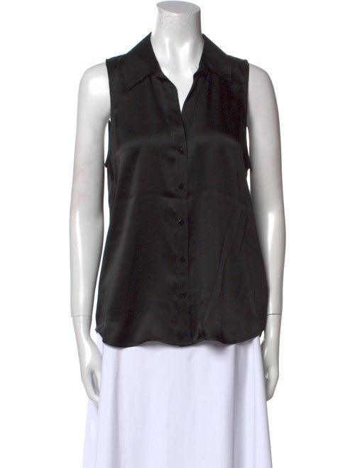 L'Agence Silk Sleeveless Button-Up Top