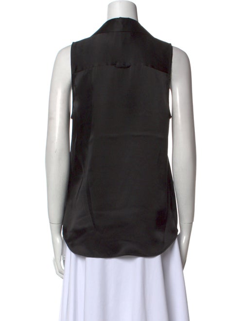 L'Agence Silk Sleeveless Button-Up Top