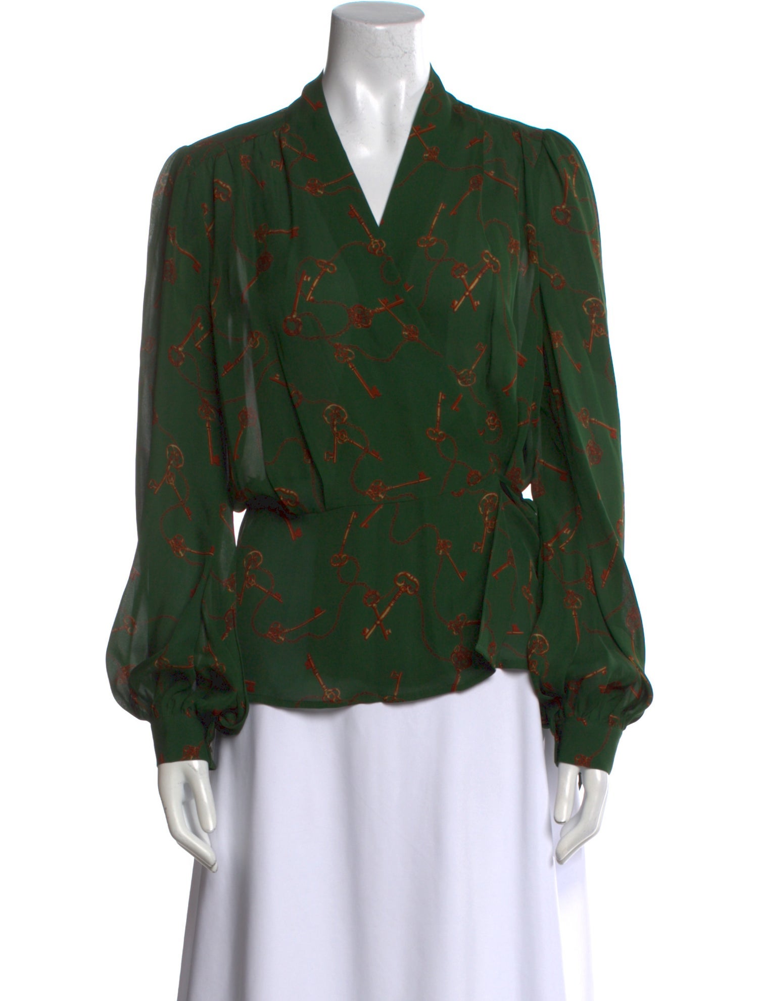 L'Agence Silk Printed Blouse