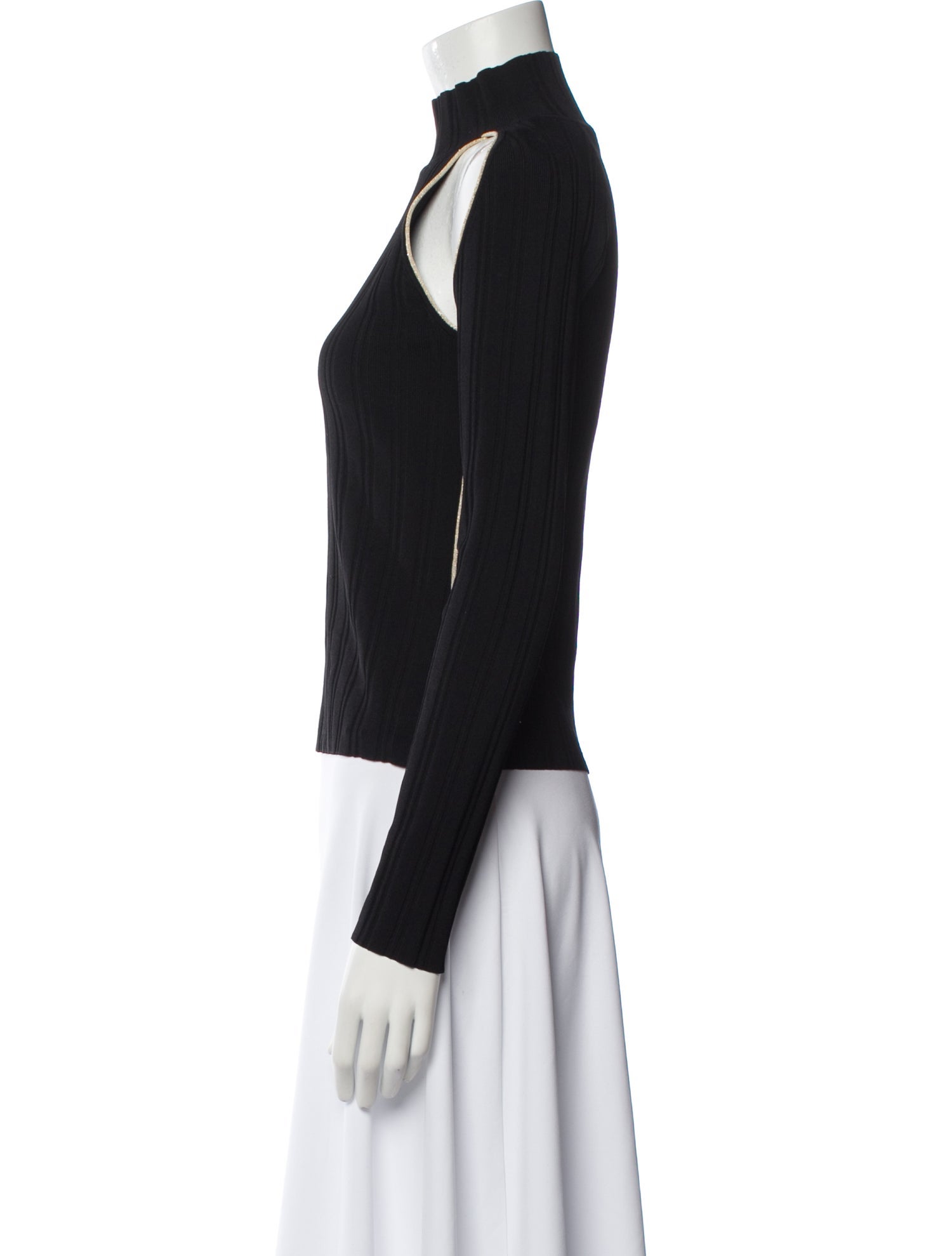 L'Agence Turtleneck Long Sleeve Top