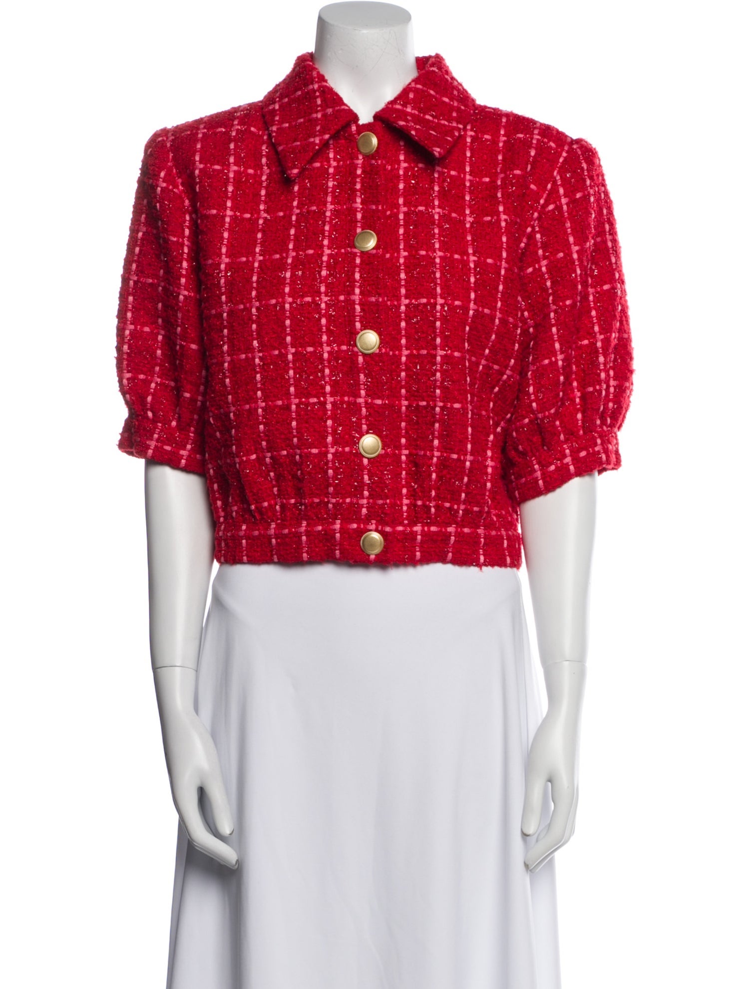 L'Agence Tweed Pattern Evening Jacket