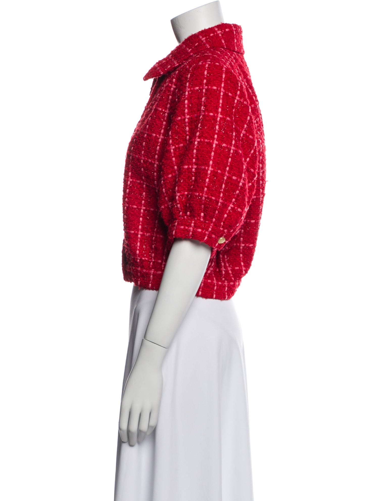 L'Agence Tweed Pattern Evening Jacket