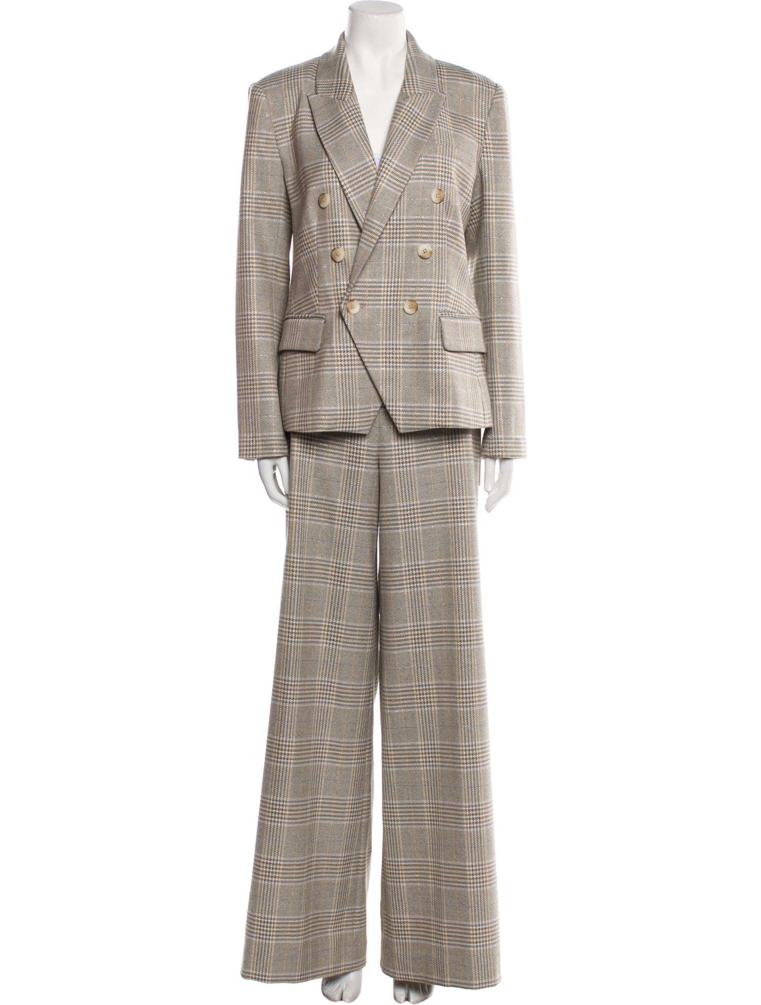 L'Agence Plaid Print Pantsuit