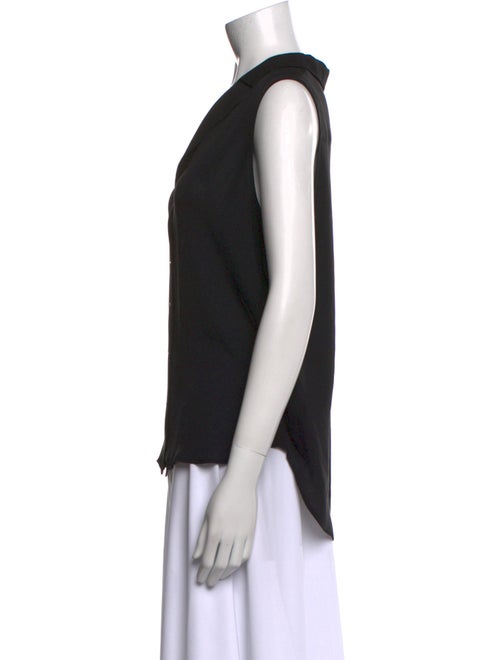 L'Agence Silk V-Neck Button-Up Top