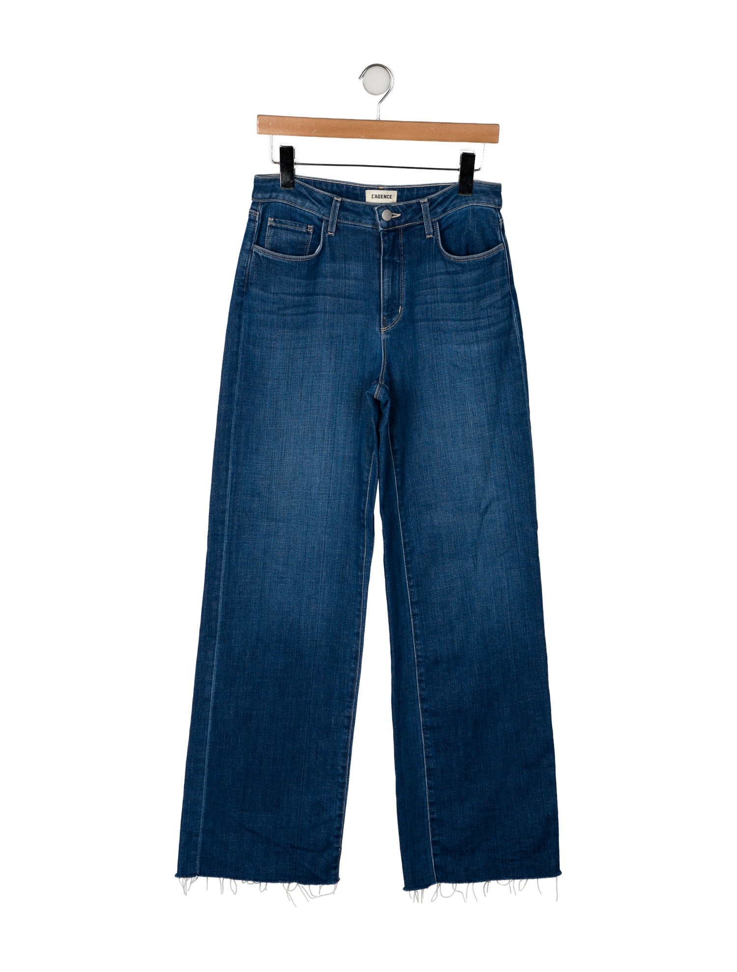 L'Agence Mid-Rise Wide Leg Jeans