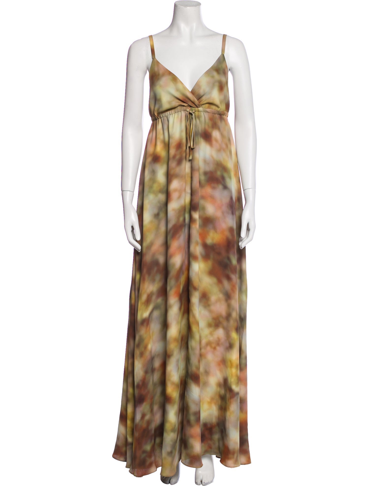 L'Agence Tie-Dye Print Long Dress w/ Tags