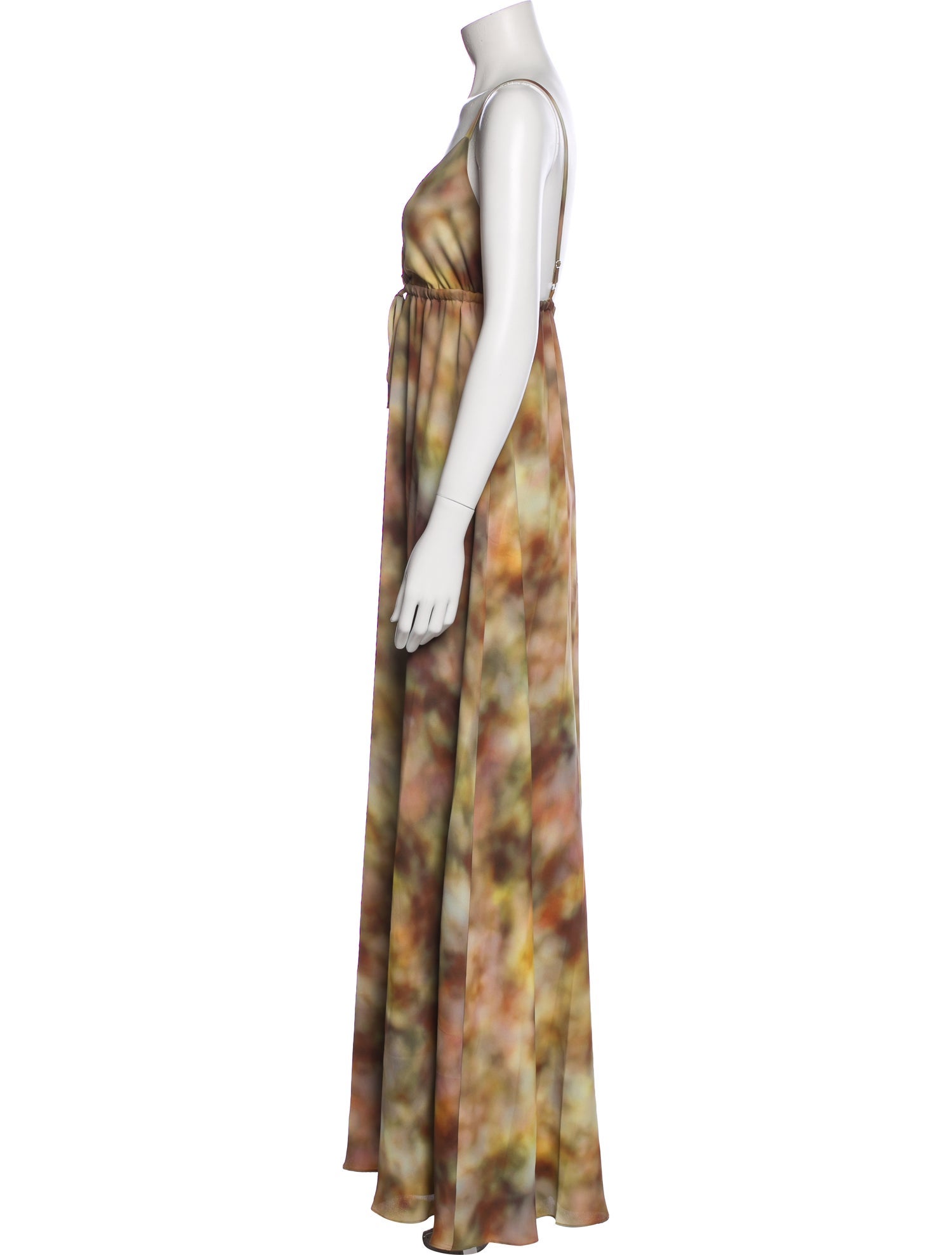 L'Agence Tie-Dye Print Long Dress w/ Tags