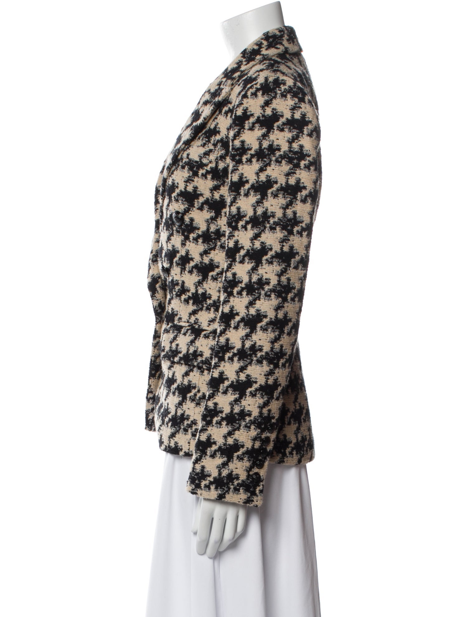 L'Agence Houndstooth Print Blazer