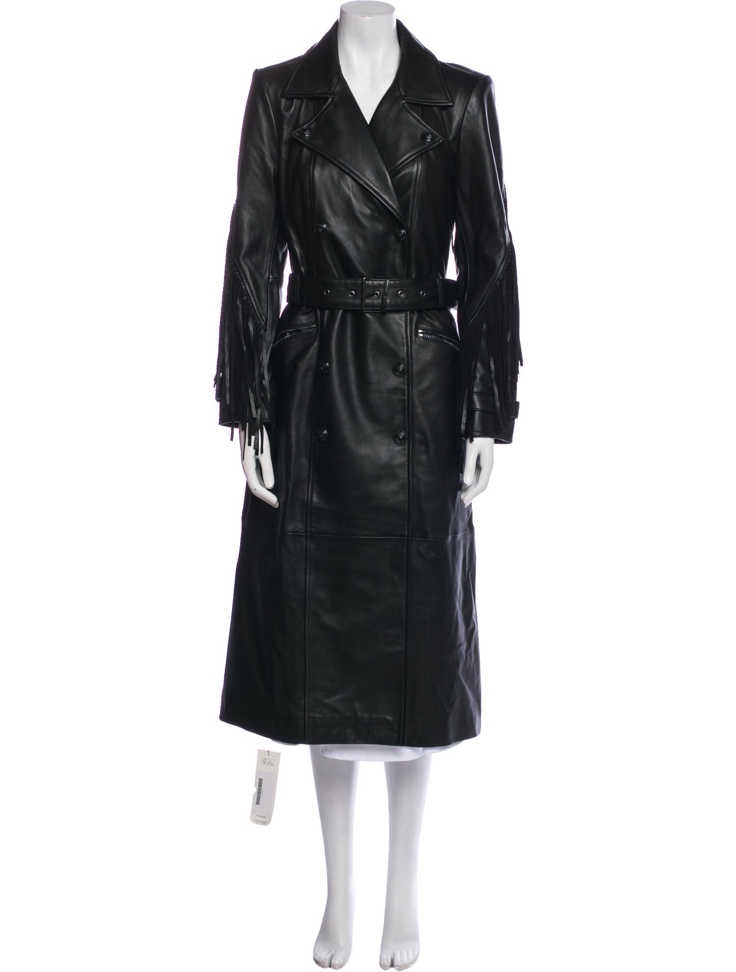 L'Agence Lamb Leather Trench Coat w/ Tags