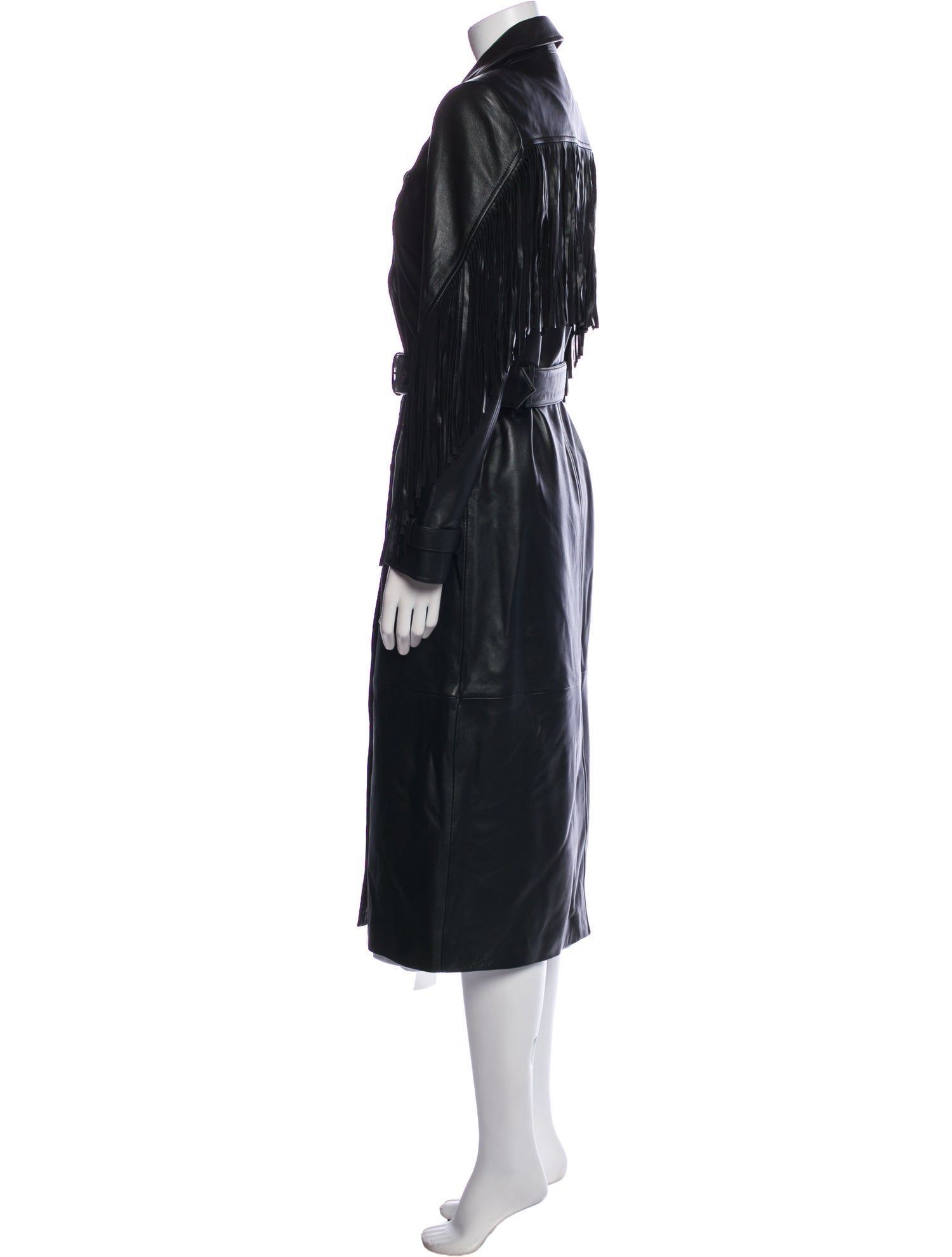 L'Agence Lamb Leather Trench Coat w/ Tags