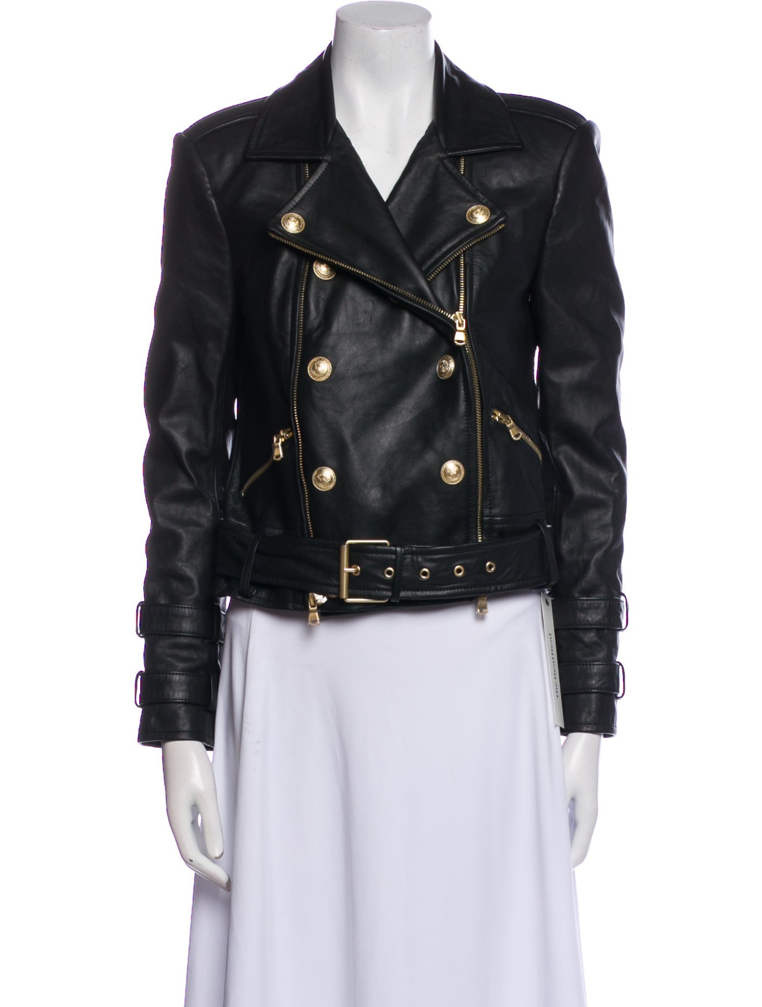 L'Agence Lamb Leather Biker Jacket w/ Tags