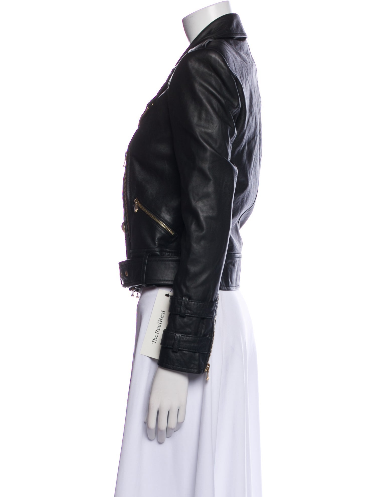 L'Agence Lamb Leather Biker Jacket w/ Tags