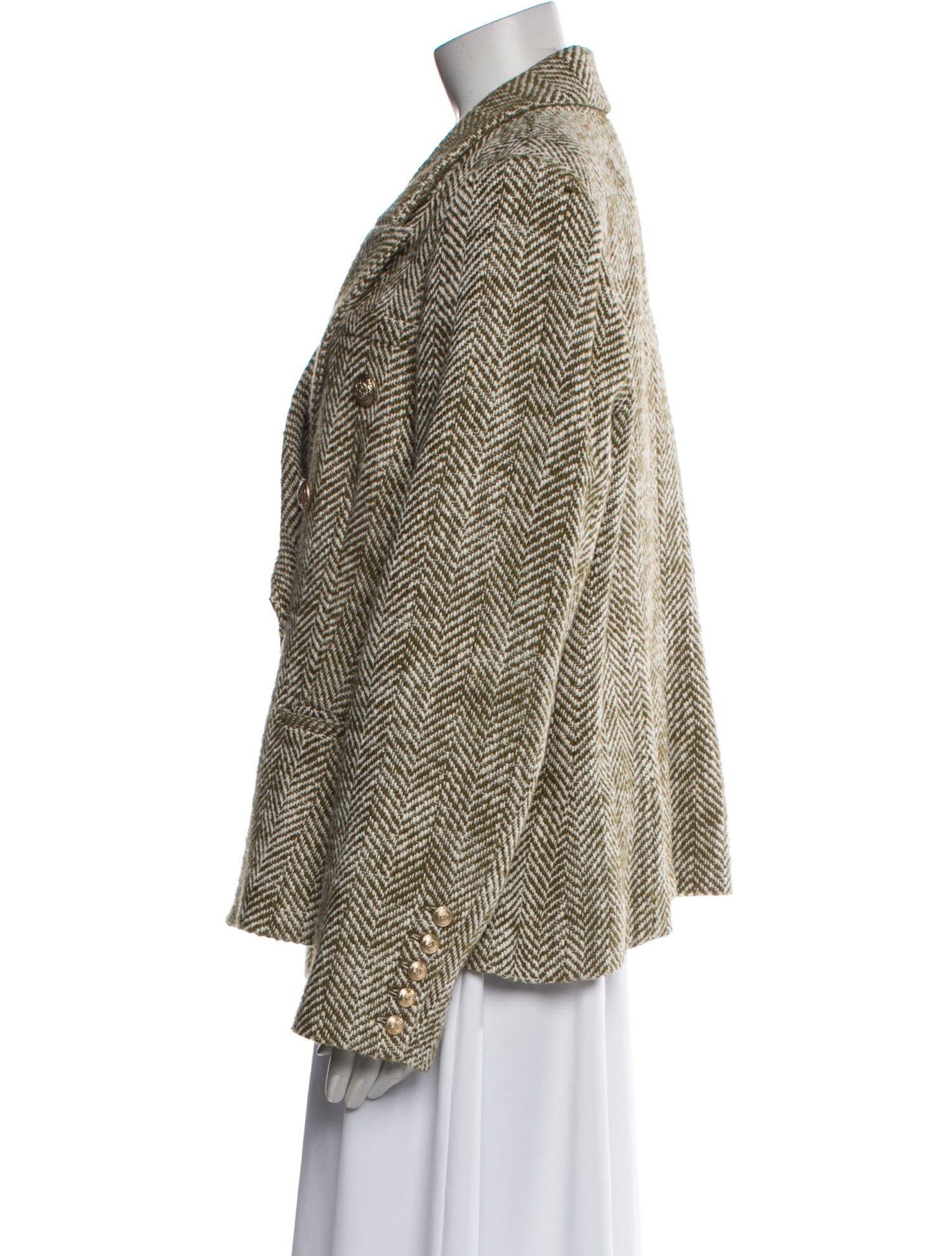 L'Agence Tweed Pattern Blazer