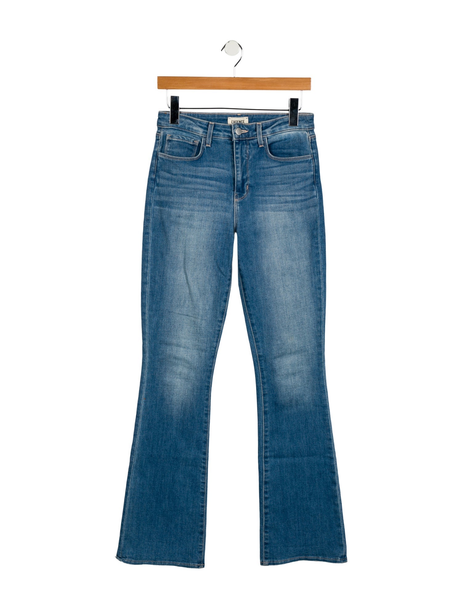 L'Agence Mid-Rise Wide Leg Jeans