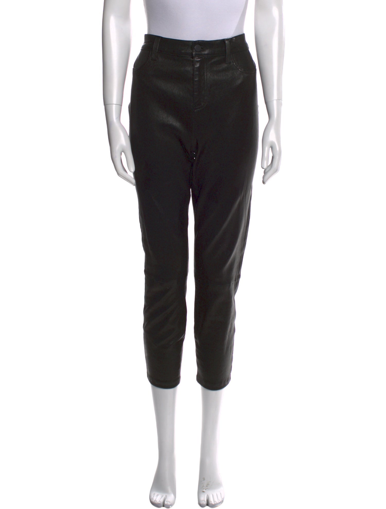 L'Agence Lamb Leather Skinny Leg Pants