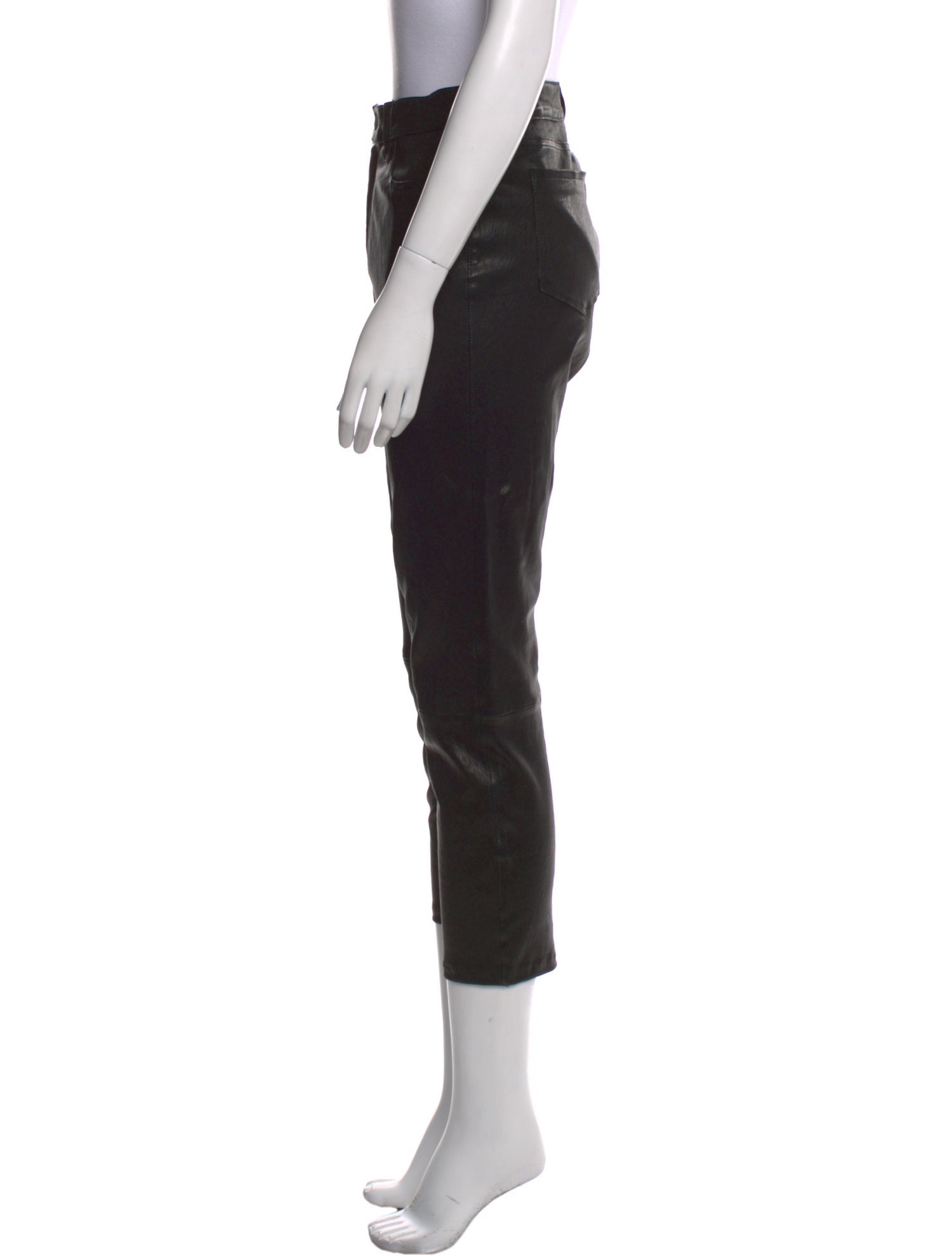 L'Agence Lamb Leather Skinny Leg Pants