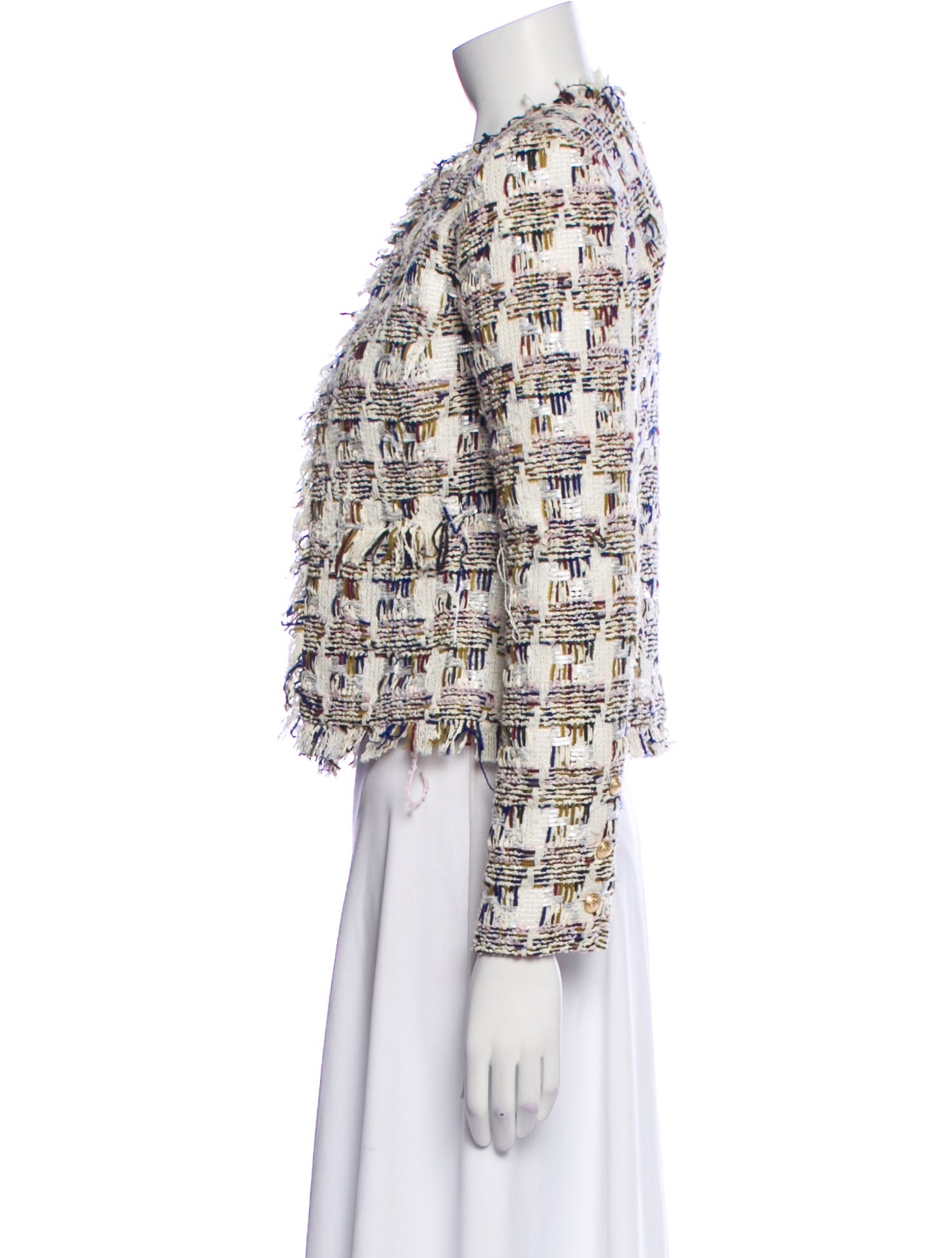 L'Agence Tweed Pattern Evening Jacket