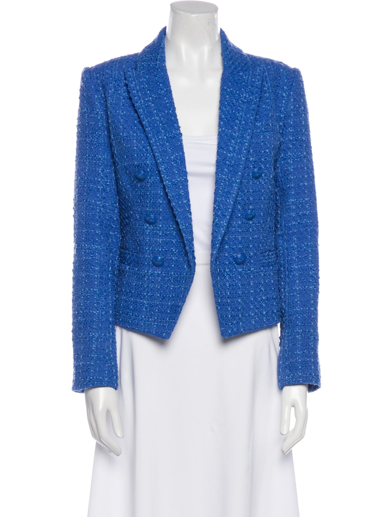 L'Agence Tweed Pattern Evening Jacket