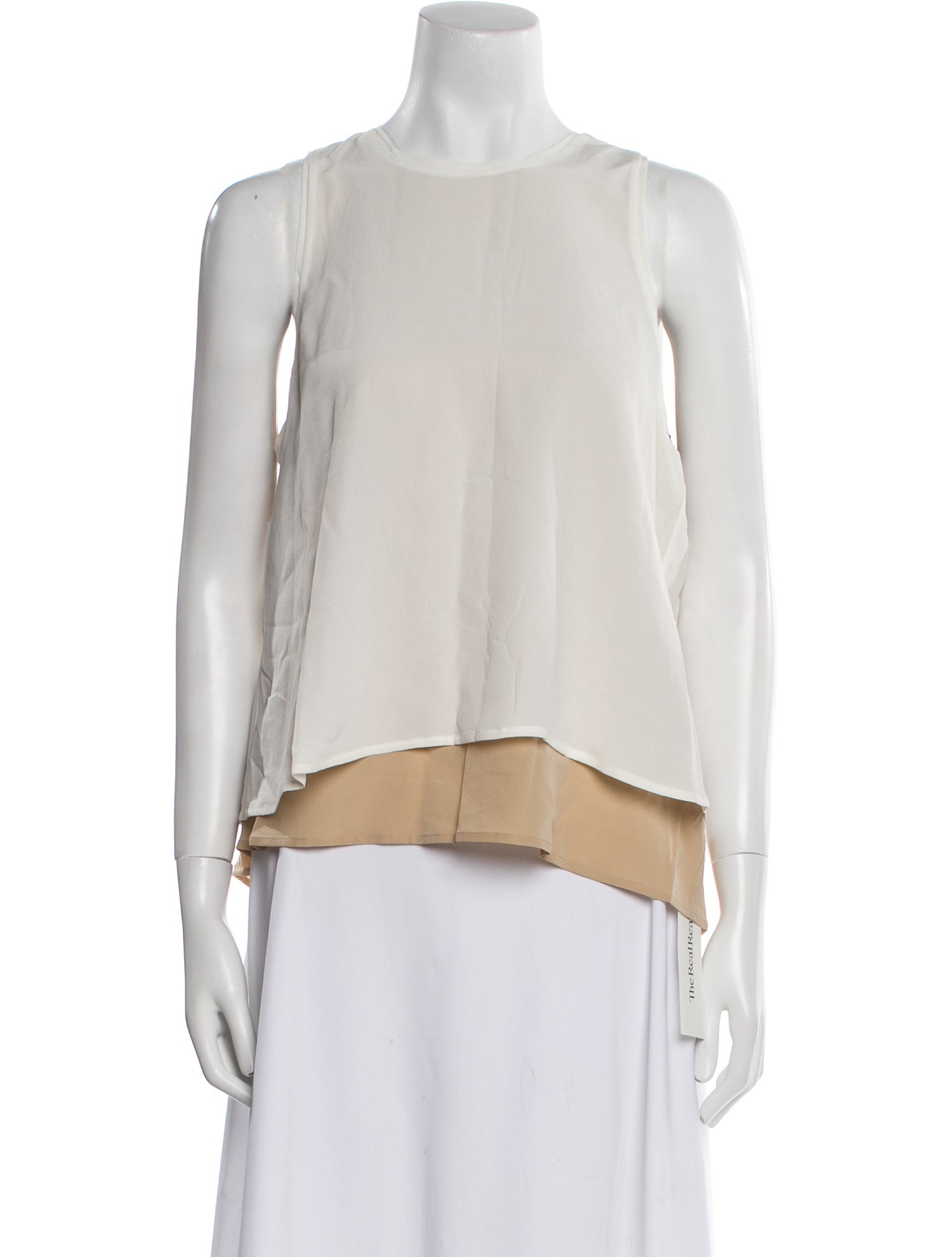 L'Agence Silk Crew Neck Blouse