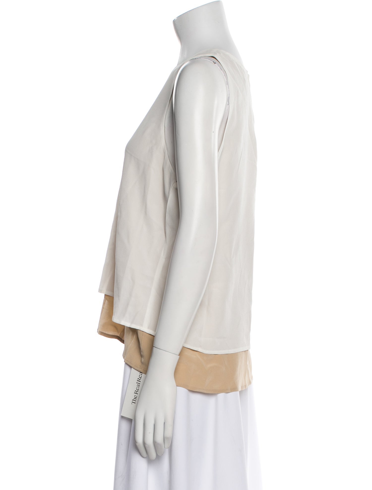 L'Agence Silk Crew Neck Blouse