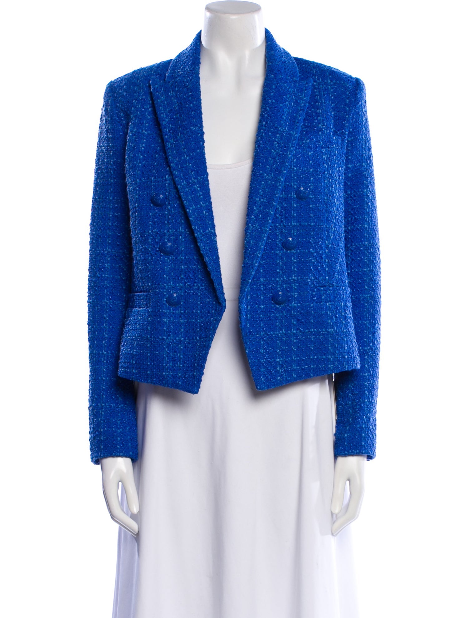 L'Agence Tweed Pattern Blazer