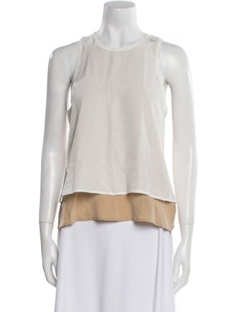 L'Agence Silk Crew Neck Polo