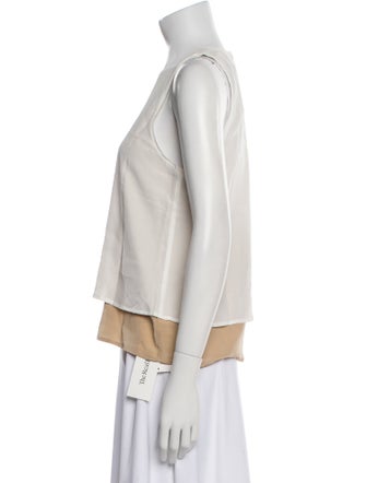 L'Agence Silk Crew Neck Polo