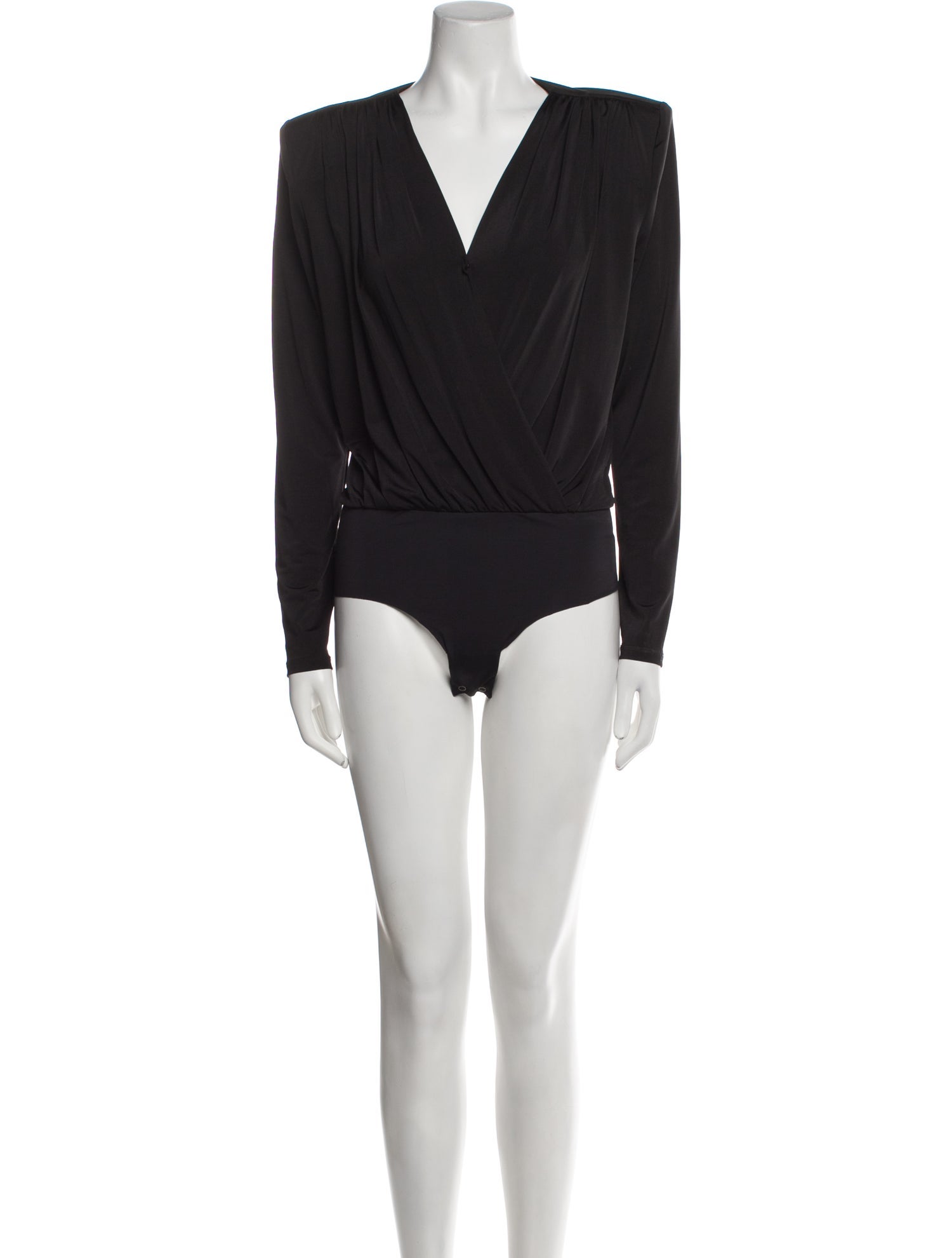 L'Agence V-Neck Long Sleeve Bodysuit