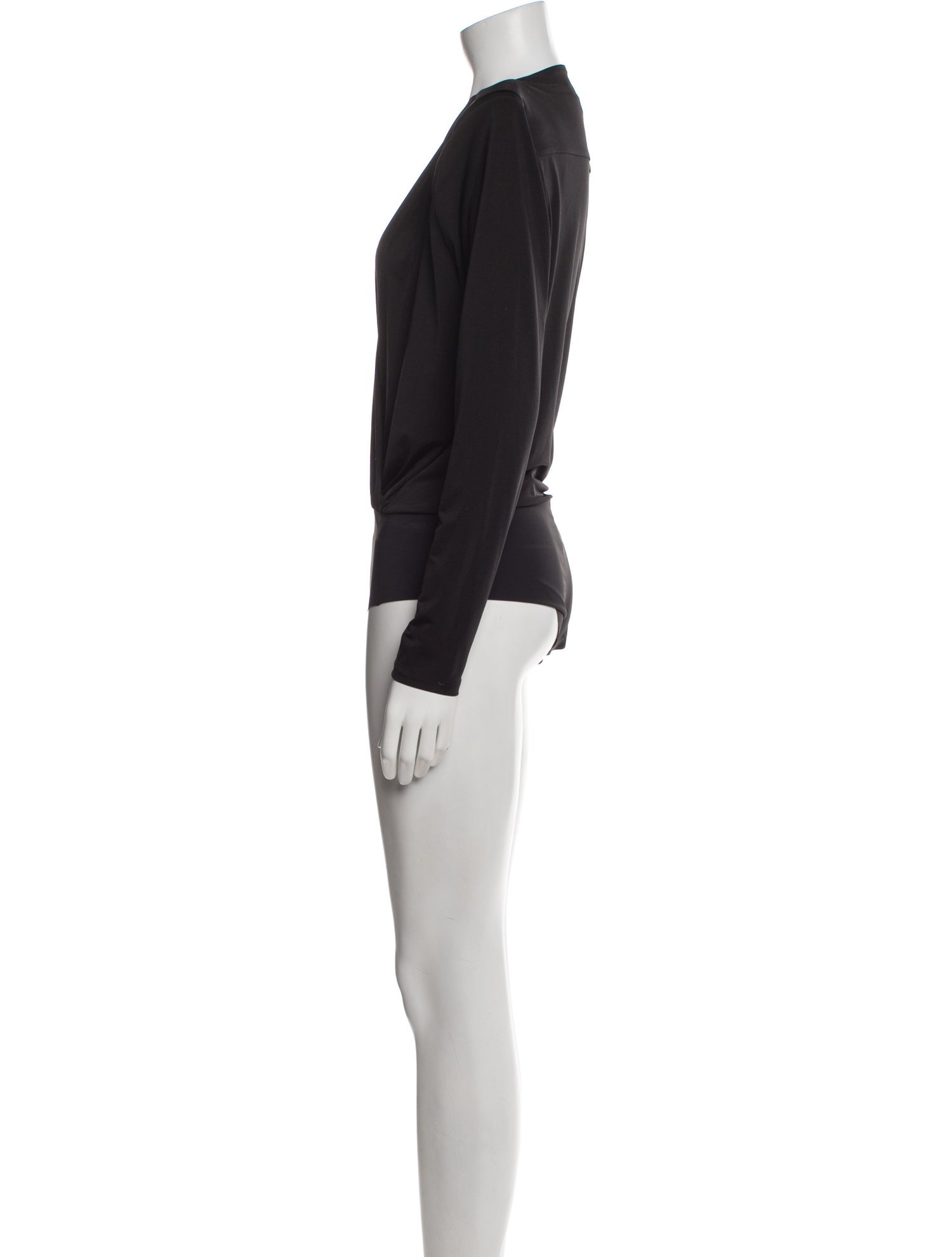 L'Agence V-Neck Long Sleeve Bodysuit