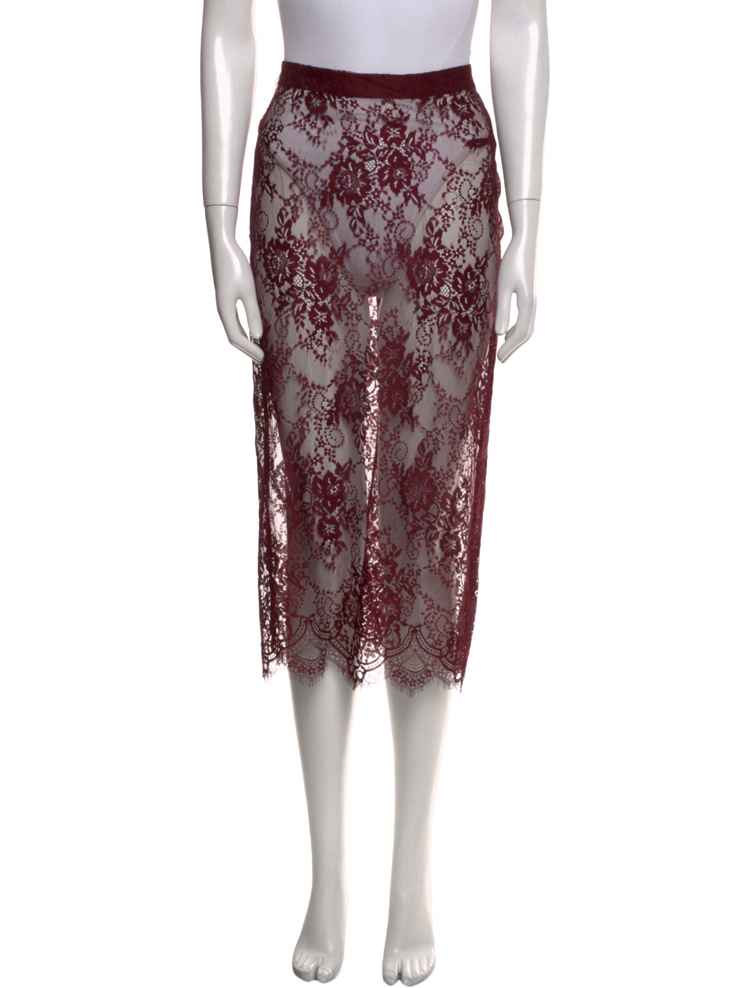 L'Agence Nylon Midi Length Skirt w/ Tags