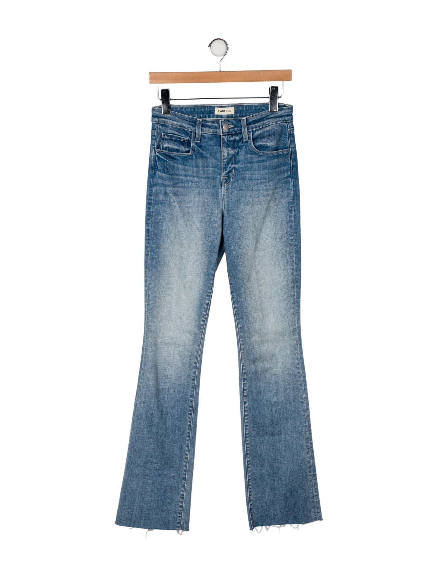 L'Agence Mid-Rise Straight Leg Jeans