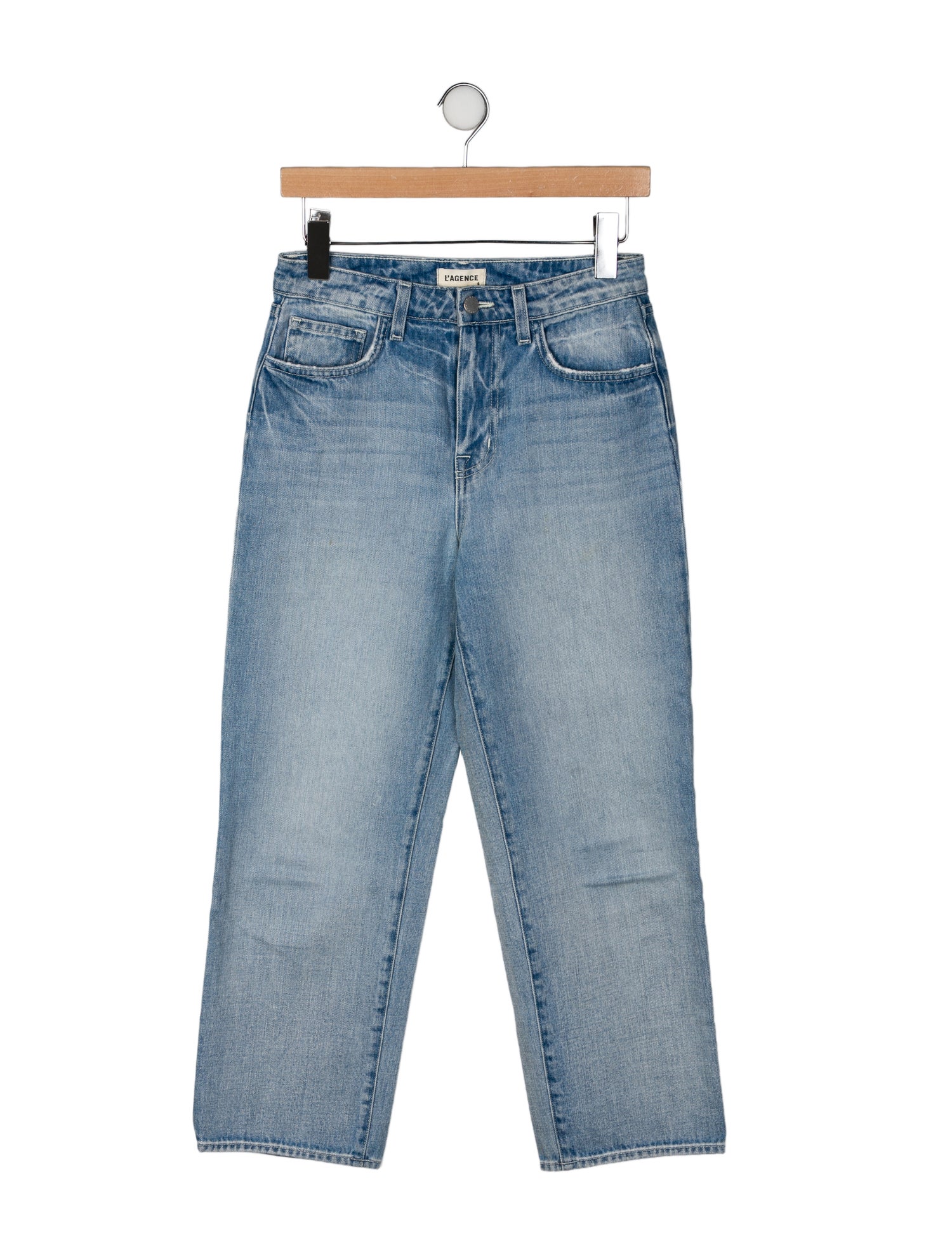 L'Agence Mid-Rise Straight Leg Jeans