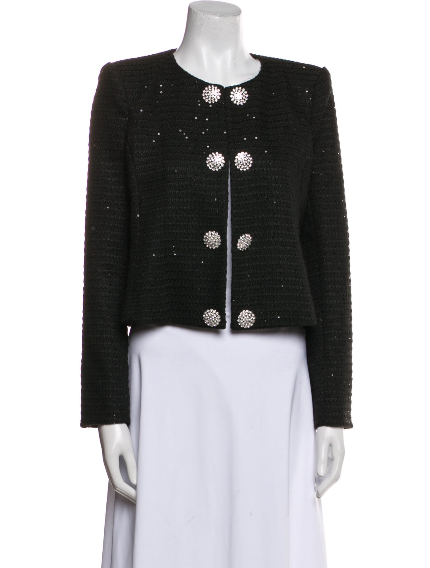 L'Agence Tweed Pattern Evening Jacket