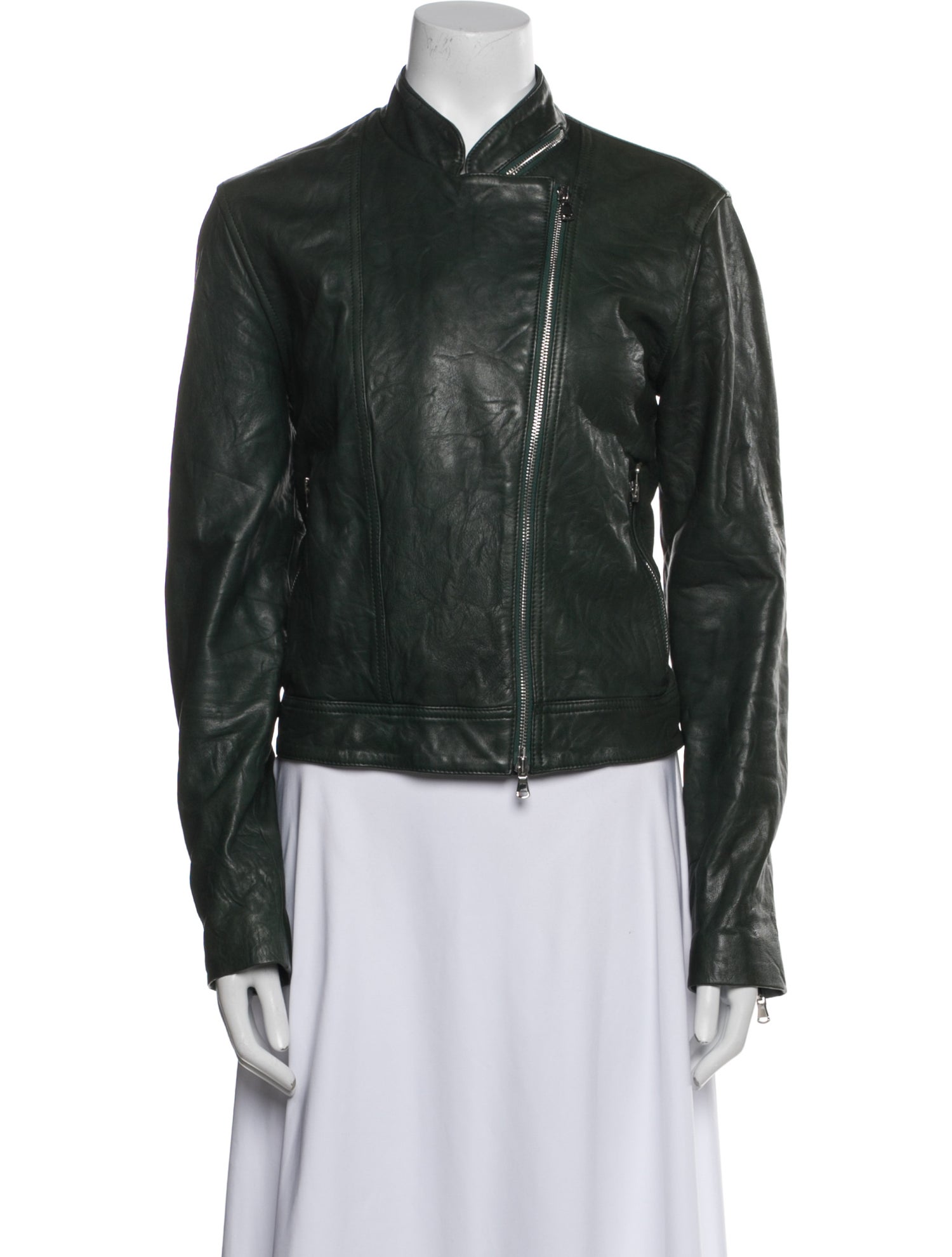 L'Agence Leather Biker Jacket