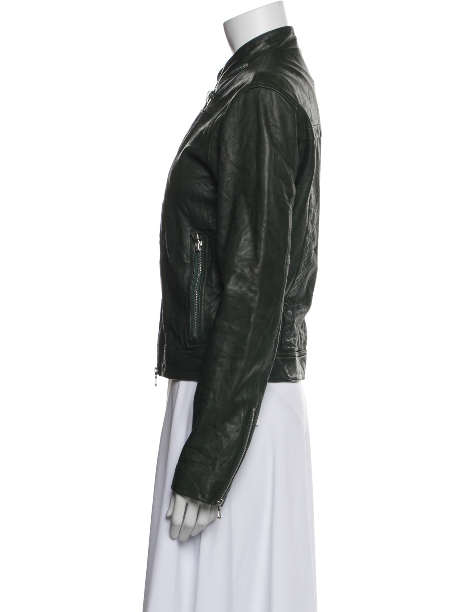L'Agence Leather Biker Jacket