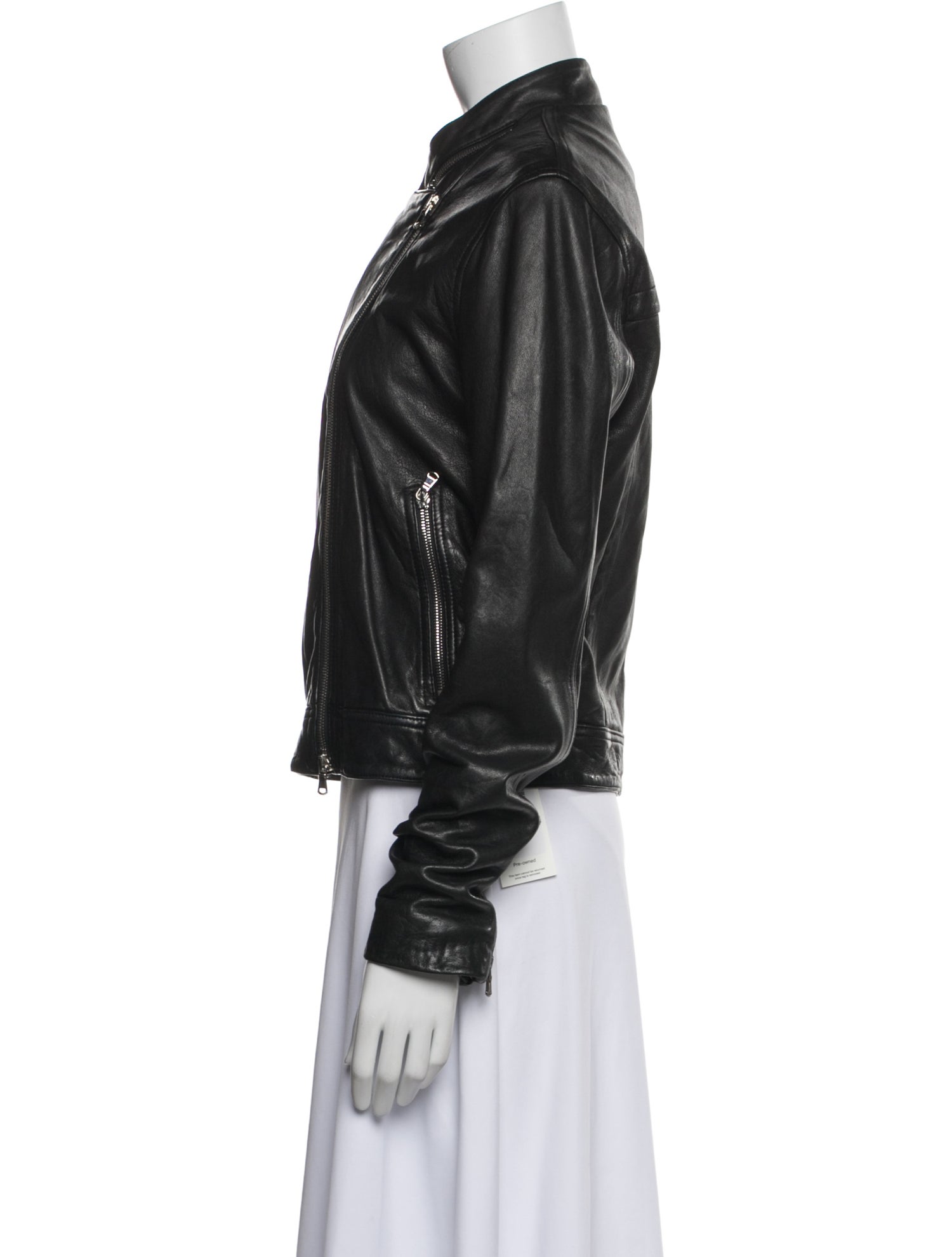 L'Agence Lamb Leather Biker Jacket