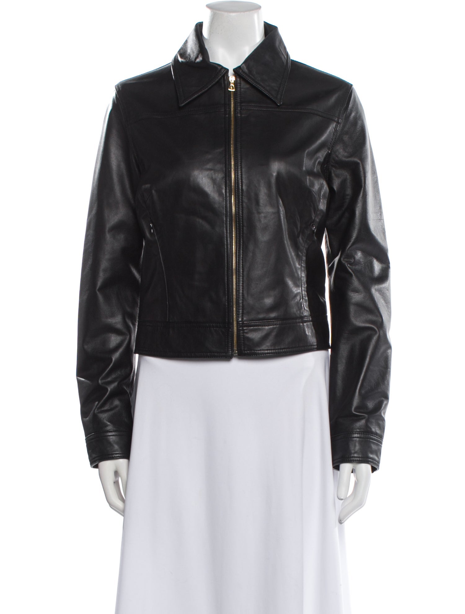 L'Agence Lamb Leather Biker Jacket