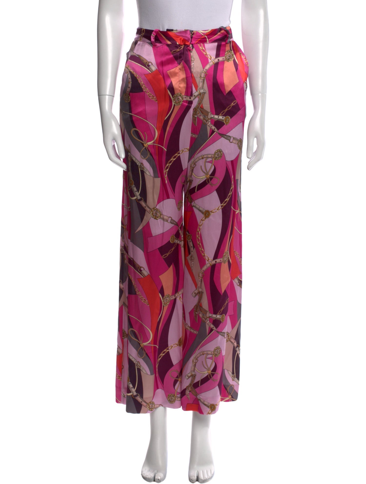 L'Agence Silk Wide Leg Pants