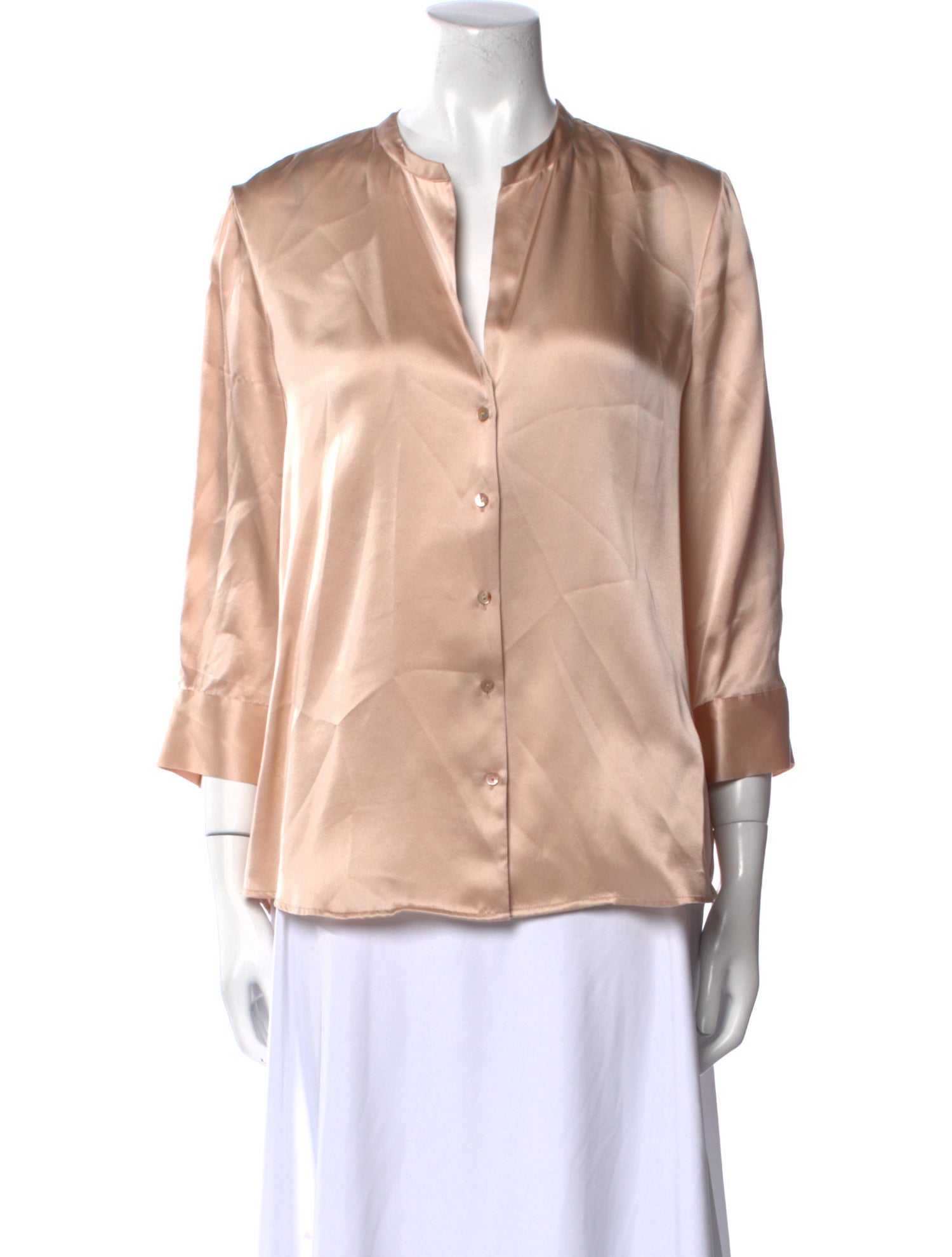 L'Agence Silk V-Neck Top